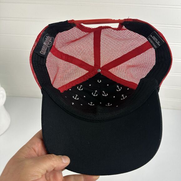 Captain Morgan LET'S GET YACHTY Scrambled Eggs Trucker Cap Mesh Hat Red Black - Picture 8 of 9